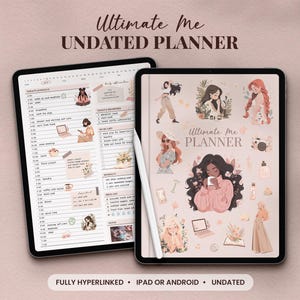 Ultimate Me Planner UNDATED, Everyday Life Planner, Self-Care Planner, Monthly Weekly Daily Planner, ADHD-Friendly, iPad Android Planner