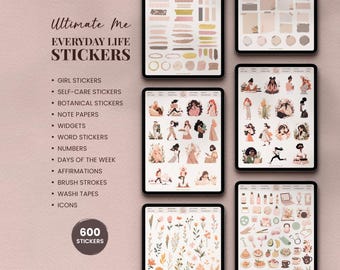 Ultimate Me Everyday Life Stickers for Digital Planner Journal, Self-Care Planner Stickers,Ipad Android GoodNotes OneNote Notability Sticker