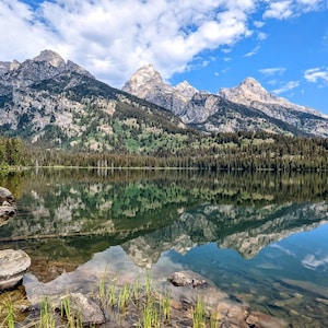 Grand Teton Nationalpark- Taggart Lake, Naturfotografie, Wandkunst, Giclee Druck, Landschaft, Berge