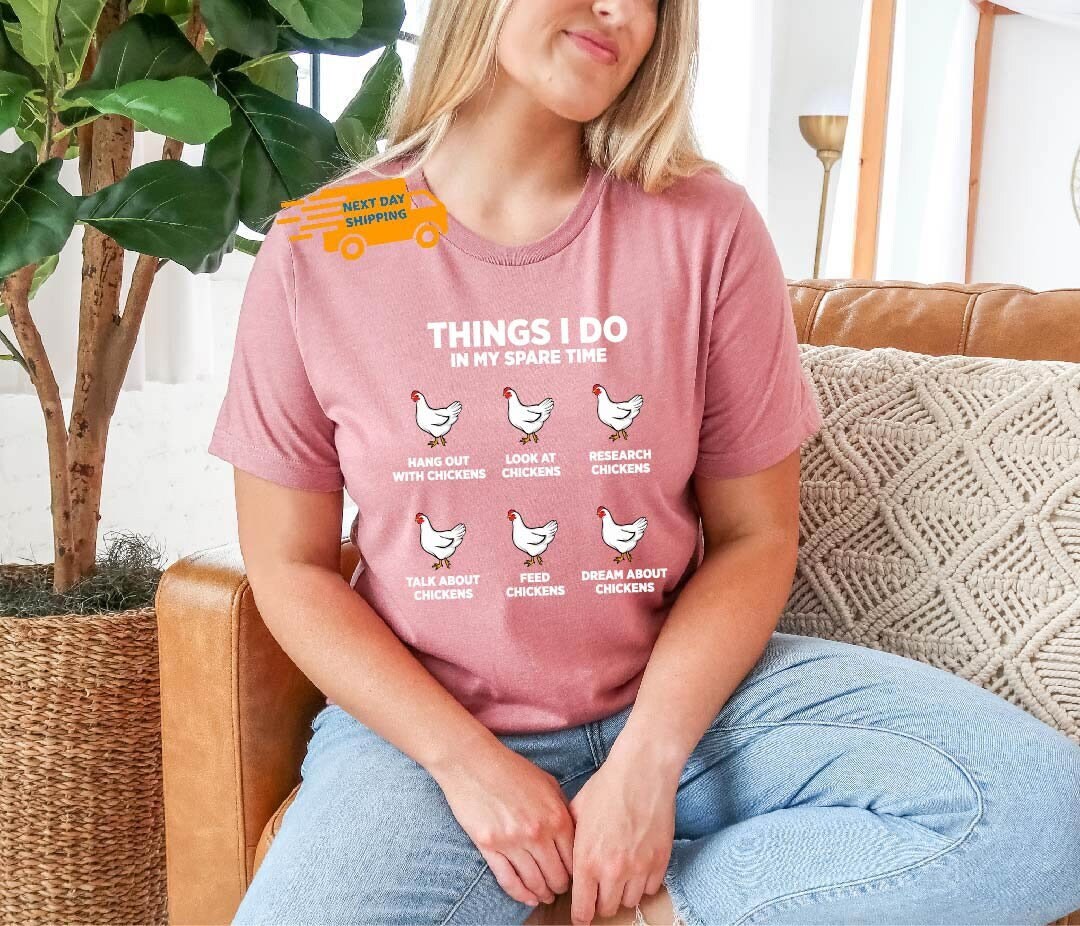 Funny Chicken T-Shirt, Chicken Girl Shirt, Chicken Mom Shirt, Farm Girl Shirt, Farm Family Shirt, Farm Shirt, Chicken Tee, Farmer Dad Shirt Fashion24H Vibe