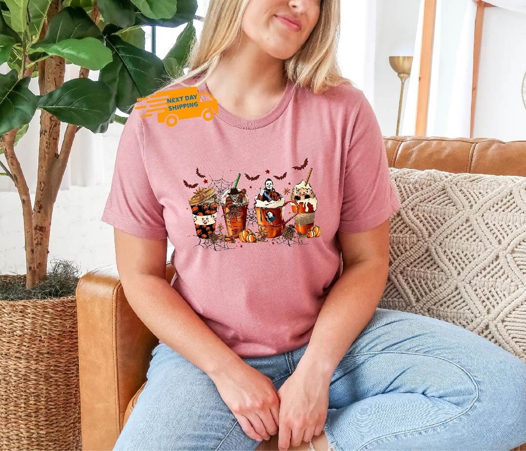 Skeleton Coffee Cups Shirt, Coffee Cups Shirt, Skull Coffee Cup Shirt, Skeleton Halloween Shirt, Coffee Lover Shirt, Pumpkin Latte Shirt Trendy Fashion
