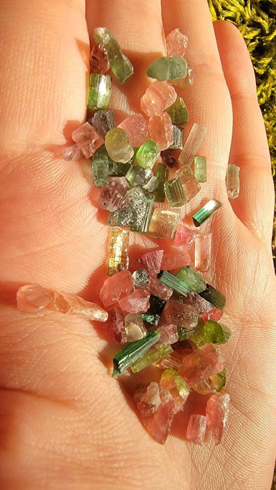 マルチカラートルマリンロット、鉱物標本、ジュエリーサプライ - Etsy 日本