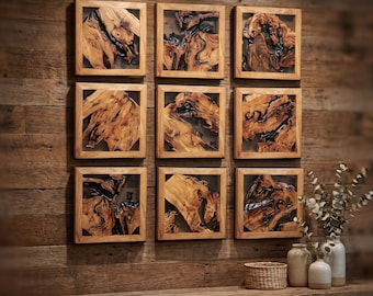 Handmade Cedar Live Edge Wall Art: Rustic Farmhouse Wood Hanging, Natural Lodge Decor