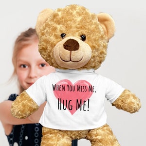 Teddy Bear, Valentine Gift, Personalized Gift, Boyfriend Teddy Bear Gift, Snuggle Teddy Bear, Gift for Her, Gift for Him, Fur Teddy Bear