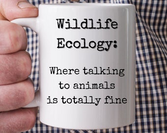 Taza de ecología de la vida silvestre: regalo divertido para biólogos investigadores