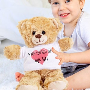 Teddy Bear, Get Well Soon, Personalized Gift, Boyfriend Teddy Bear Gift, Snuggle Teddy Bear, Gift for Her, Gift for Him, Fur Teddy Bear