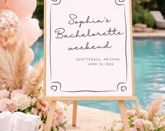Custom Bachelorette Party Welcome Sign (Digital Download)