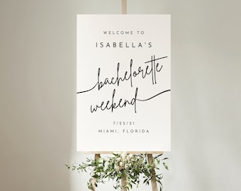 Custom Minimalist Bachelorette Party Welcome Sign (Digital Download)