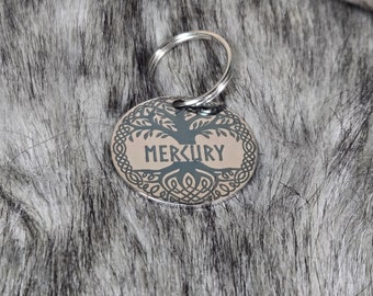 Norse themed Dog Tag with QR pet info