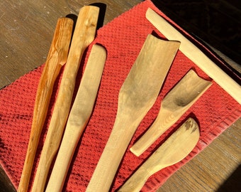 Handmade Wood Spatula - Laser Engraving Optional