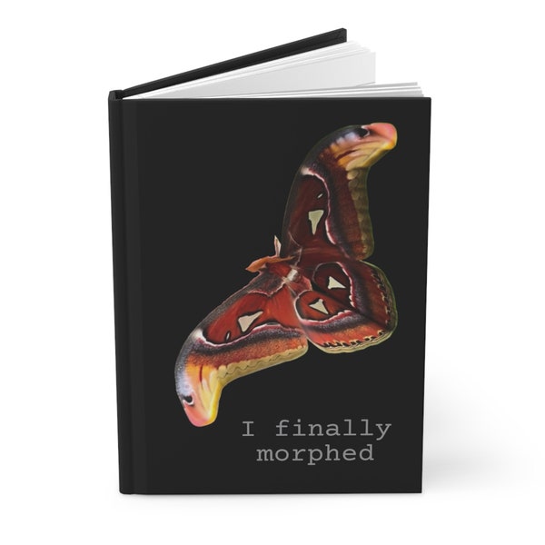 Finally Morphed Hardcover Journal Attacus Atlas Moth represents personal growth, with resilience and strength to overcome! Beautiful
