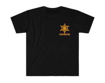 HAZZARD County Sheriff T-shirt 3 COLORS Roscoe of Dukes