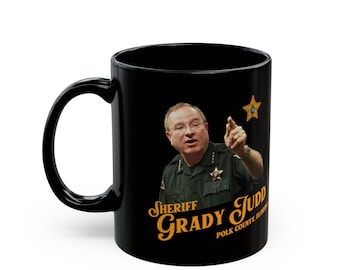 Sheriff Grady Judd 11oz Black Coffee Mug Polk County FL Florida police