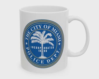 Miami Police Department FL Ceramic coffee Mug (11oz, 15oz) Florida PD Dade