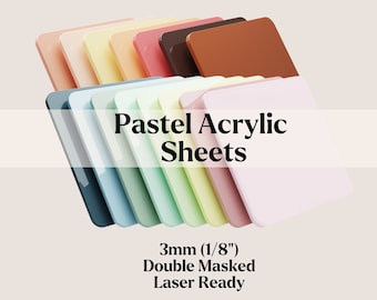 Pastel Acrylic Sheet | 3mm acrylic | Blush Acrylic | Boho | Pastel | Laser Cutting | Plexiglass | Acrylic Sheet | Premium Acrylic