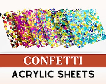 Confetti Acrylic Sheet | 3mm acrylic | Blush Acrylic | Glitter Acrylic | Pastel | Laser Cutting | Plexiglass | Acrylic Sheets