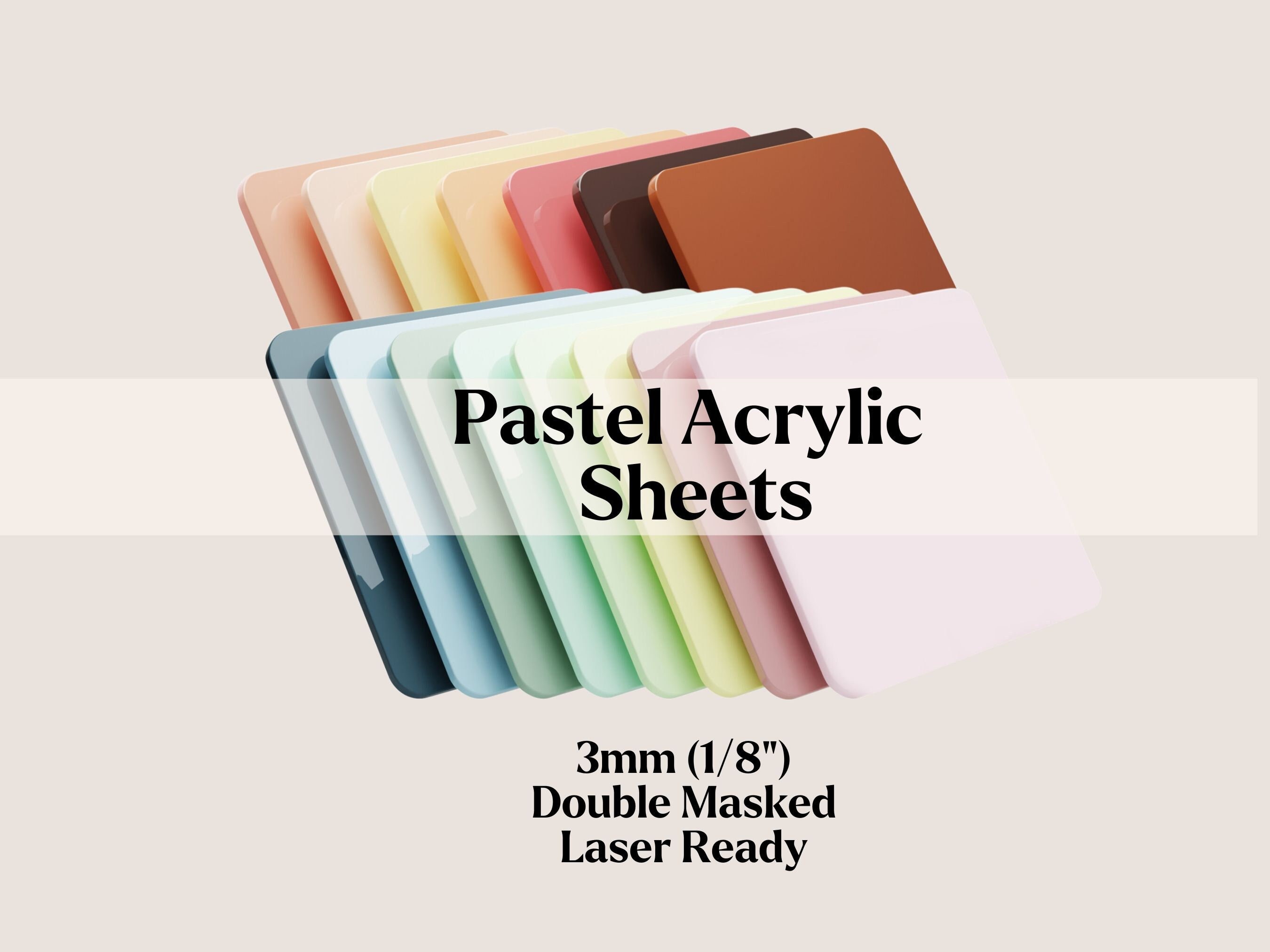 Acrylic Sheets - Cut to Size - Opaque Light Blush Pink - S6067