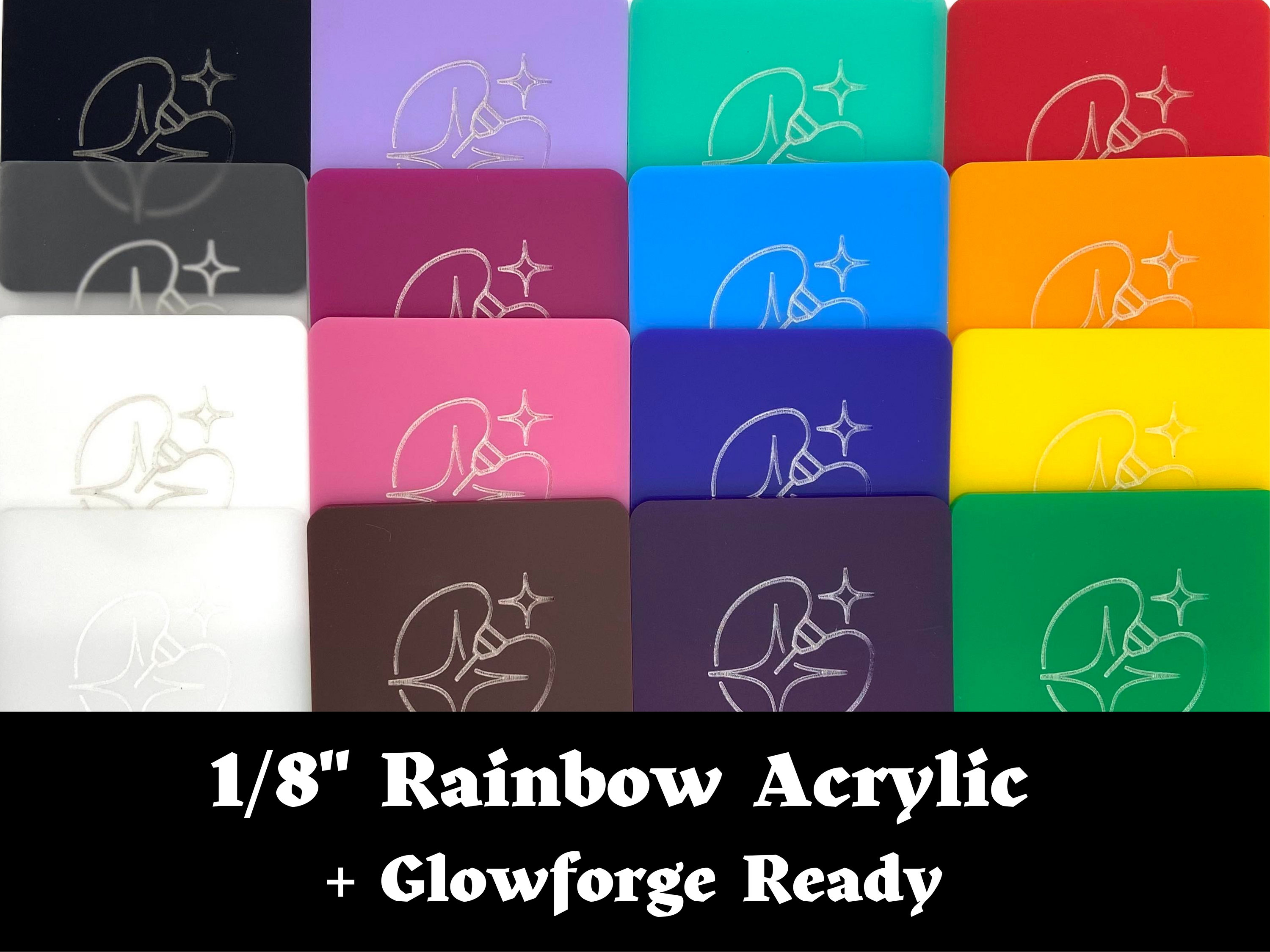 Rainbow Acrylic Blanks 10cm 15cm 20cm Laser Blanks Multi Colours