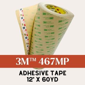 3 M rol 467 MP plakband | 12" x 60 yards | Sterke plakband | Benodigdheden voor laserbewerking | Acryllijm | Houthechting