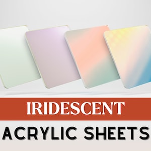 Iridescent Acrylic Sheet | 3mm acrylic | Glitter Acrylics | Pastel Acrylic | Laser Cutting | Plexiglass | Acrylic Sheet | Glowforge Acrylic