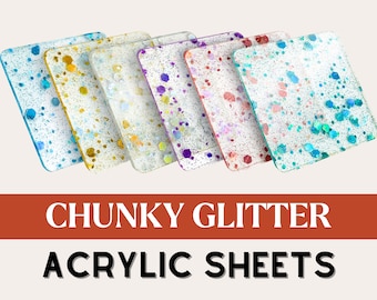 Glitter Acrylic Sheet | 3mm acrylic | Blush Acrylic | Boho | Pastel | Laser Cutting | Plexiglass | Acrylic Sheet | Premium Acrylic