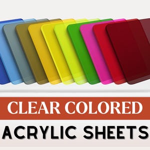 Clear Color Acrylic Sheet | 3mm acrylic | Neon Acrylic | Transparent Acrylic | Laser Cutting | Plexiglass | Acrylic Sheet | Premium Acrylic