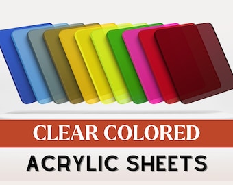 Clear Color Acrylic Sheet | 3mm acrylic | Neon Acrylic | Transparent Acrylic | Laser Cutting | Plexiglass | Acrylic Sheet | Premium Acrylic