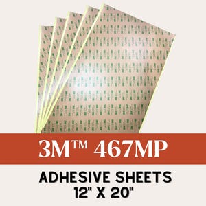 3 M 467MP-kleefvellen | 12" x 20" | Sterke hechttape | Benodigdheden laseren | Acryllijm | Houthechting: