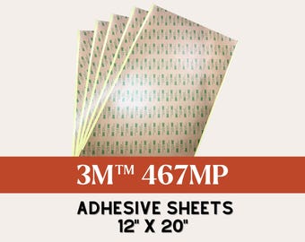 3 M 467MP Klebeblätter | 30cm x 50cm | Starkes Klebeband Laser Bastelbedarf | Acrylkleber | Holzklebung