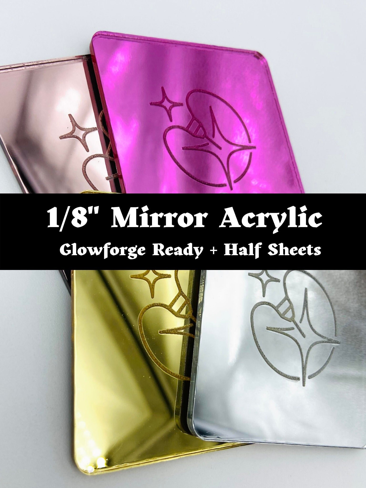 Mirror Acrylic Sheet 3mm Acrylic Gold Silver Rose Gold Etsy