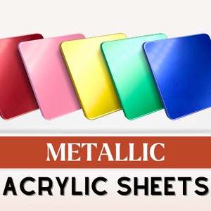 Metallic Acrylic Sheet | 3mm acrylic | Gold | Silver | Rose Gold | Pink | Laser Cutting | Plexiglass | Acrylic Sheet | Glowforge Acrylic