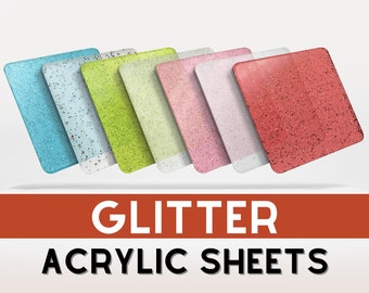 Glitter Acrylic Sheet | 3mm Acrylic | Acrylic Blanks | Pastel Acrylic | Laser Cutting | Plexiglass | Acrylic Sheet | Cast Acrylic