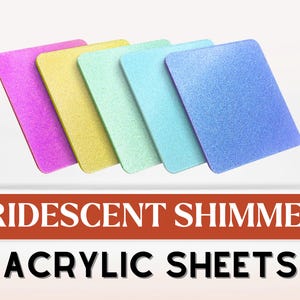 Lámina de acrílico iridiscente / Acrílico de 3 mm / Piezas en blanco de acrílico / Acrílico pastel / Corte por láser / Plexiglás / Lámina de acrílico / Acrílico fundido