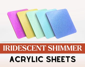 Iridescent Acrylic Sheet | 3mm Acrylic | Acrylic Blanks | Pastel Acrylic | Laser Cutting | Plexiglass | Acrylic Sheet | Cast Acrylic