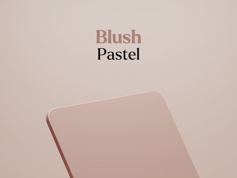 May include: A blush pink pastel colored square shape.
