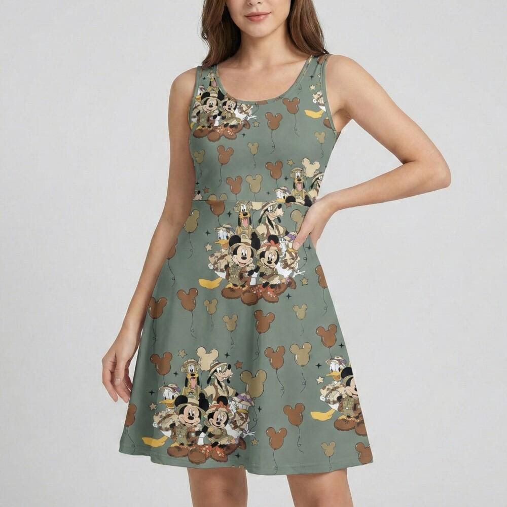 Discover Green Jungle Adventure Dress, Safari Mickey Mouse Minnie Skater, Animal Kingdom Zoo Outfit, Wild One RunDisney Costume Trip Park