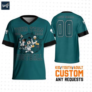 Custom Mickey Famous Eagle Team Football Jersey, Personalized Shirt For Adult Kid, Disneyland Matching Outfit For Fan, Birthday Gift for Kid