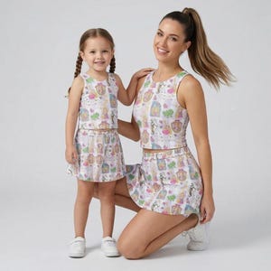 toddler athletic dress with shorts Hello Kitty Toddler Girls Pleated Athletic Tennis Dress with Built-In Shorts Gingham Pink / Blue 4T