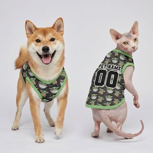Camiseta personalizada de Star Wars para perros Majestic, a juego con el dueño, atuendo espacial negro para mascotas, camiseta personalizada de Grogu Yoda para vacaciones, jersey para cachorros del Día del Padre imagen 1