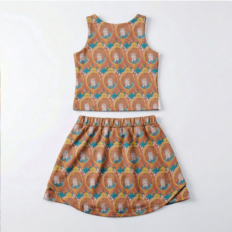Brave Princess Merida Teal Orange Coquette Mirror Activewear Set, Brave Skort Outfit, RunDisney Princess Marathon Mothers Day Birthday Gift image 5