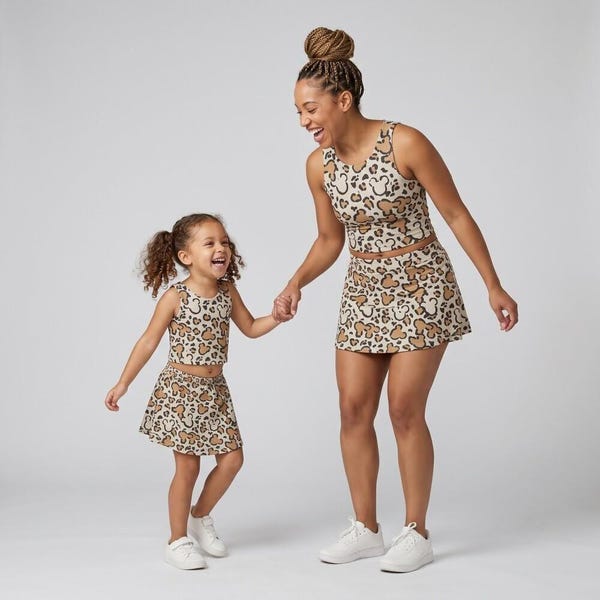 Vibrant Mickey Mouse Safari Leopard Activewear Set, Explorer Skort Outfit, RunDisney Animal Kingdom Vacation Summer Birthday Gift Idea 2026