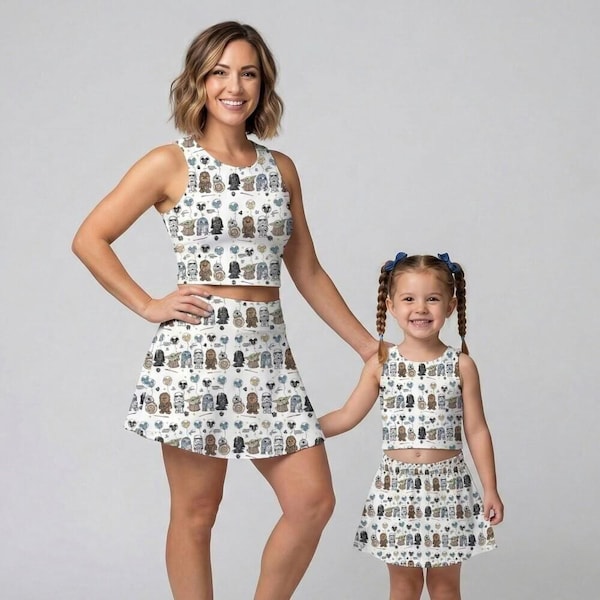 Epic Star Wars Balloon Activewear Set, Yoda Vader R2D2 BB8 Skort Outfit, Galaxy Edge May the 4th RunDisney Mothers Day Gear Birthday Gift