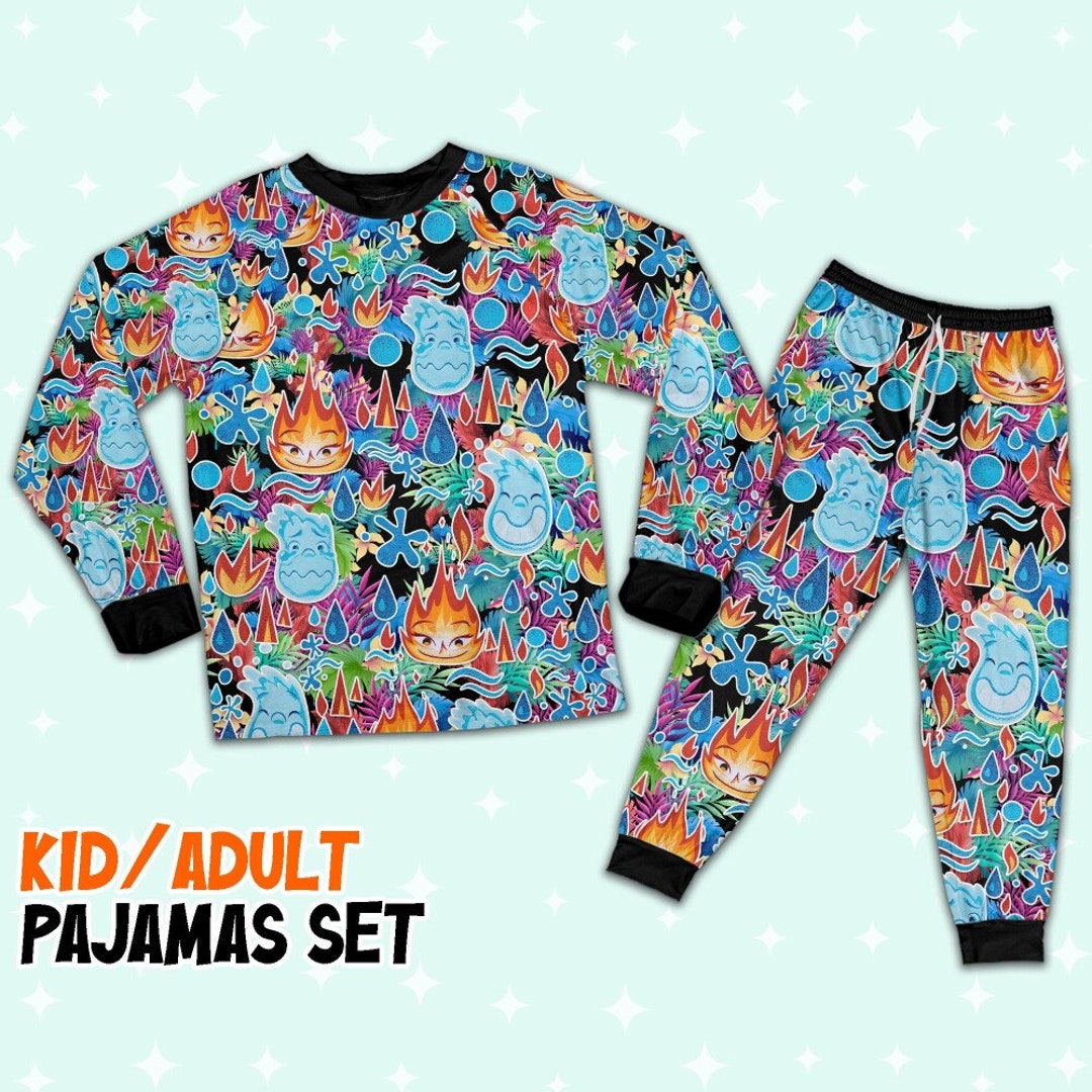 Elemental Ember and Wade Summer Tropical Pajamas Set, Elemental Pajamas ...