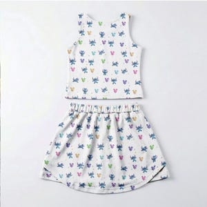 Majestic Stitch Bubble Gum Balloon Team Activewear Set, Skort Outfit, RunDisney 2026 Disney Cruise Hawaii Vacation Birthday Gift Idea Set image 5