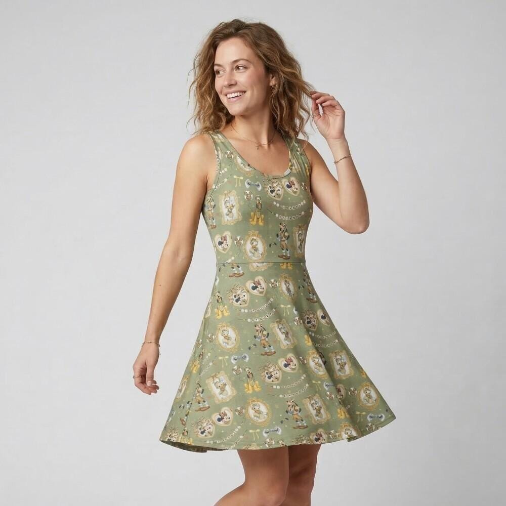 Discover Adventure Gingham Skater Dress, Green Plaid Mickey Safari Mirror Print, Animal Kingdom Bound, Coquette Aesthetic Family Vacation 2026