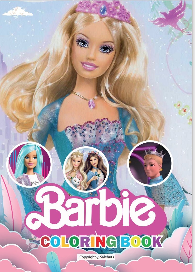 Barbie, Barbie Coloring Book Etsy