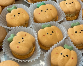 Pumpkin Macaron Template: Printable Macaron Designer (PDF)