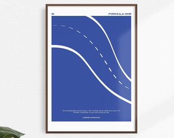 FORMULA 1 Print, Minimalist Sport Wall Art, FORMULA 1 Wall Art, Digital Download with Quote