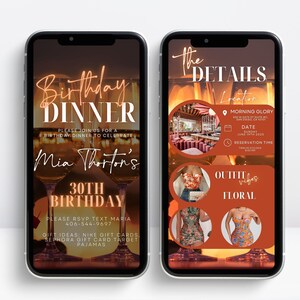 Digital Birthday Dinner invitation, Birthday Dinner, Digital Birthday Party Invite, Editable Template, Text, Birthday Party, text evite