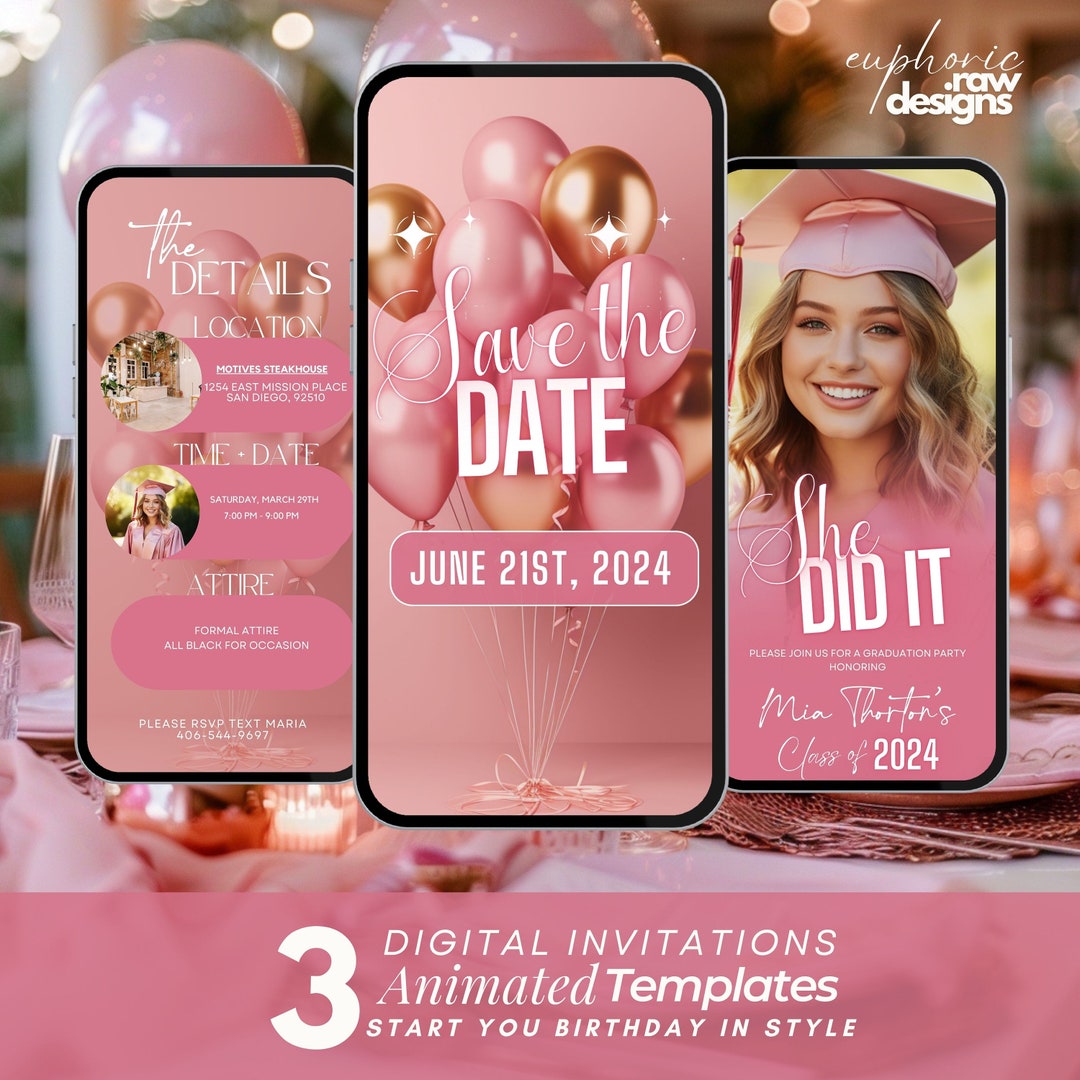 Class of 2025 Graduation Party Invitation, Grad Announcement, High
